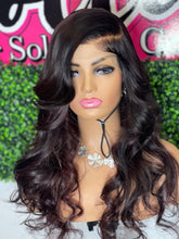 Load image into Gallery viewer, Best friend 22” warm brown w/sangria highlights